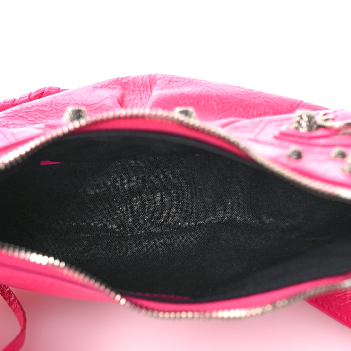 Agneau Arena Le Cagole Shoulder Bag XS Violet Fuxia