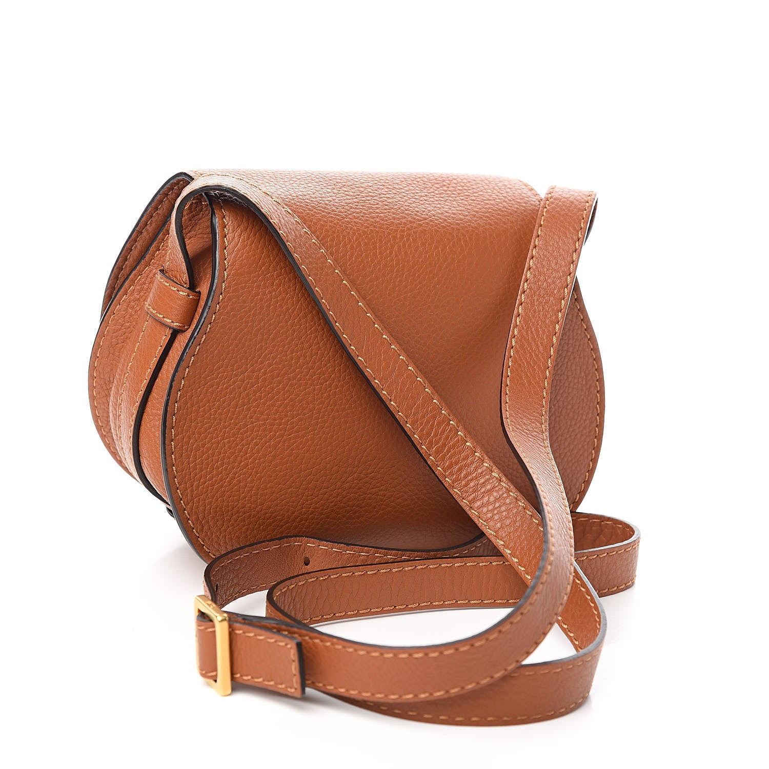 Chloe Calfskin Mini Marcie Round Crossbody Bag Tan 3 of 10