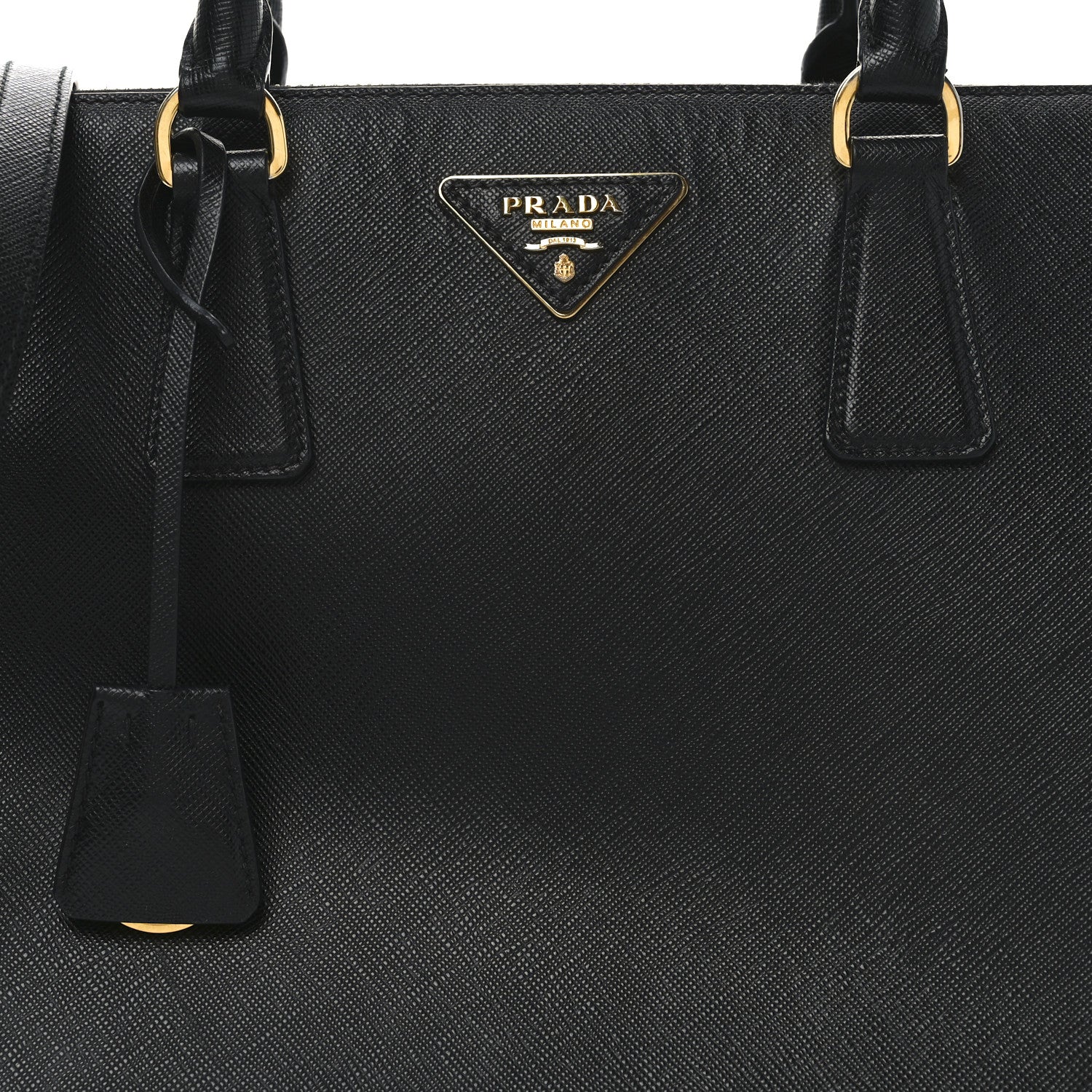 Prada Saffiano Lux Large Galleria Double Zip Tote Black 7 of 9