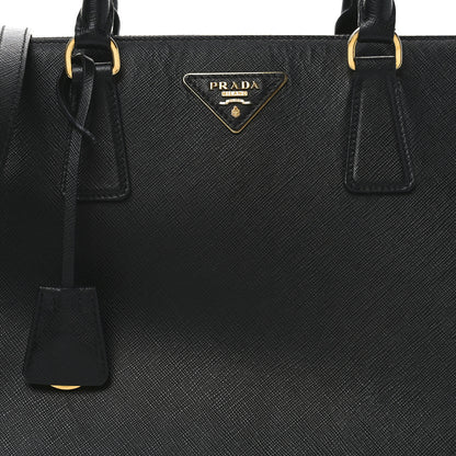 Prada Saffiano Lux Large Galleria Double Zip Tote Black 7 of 9