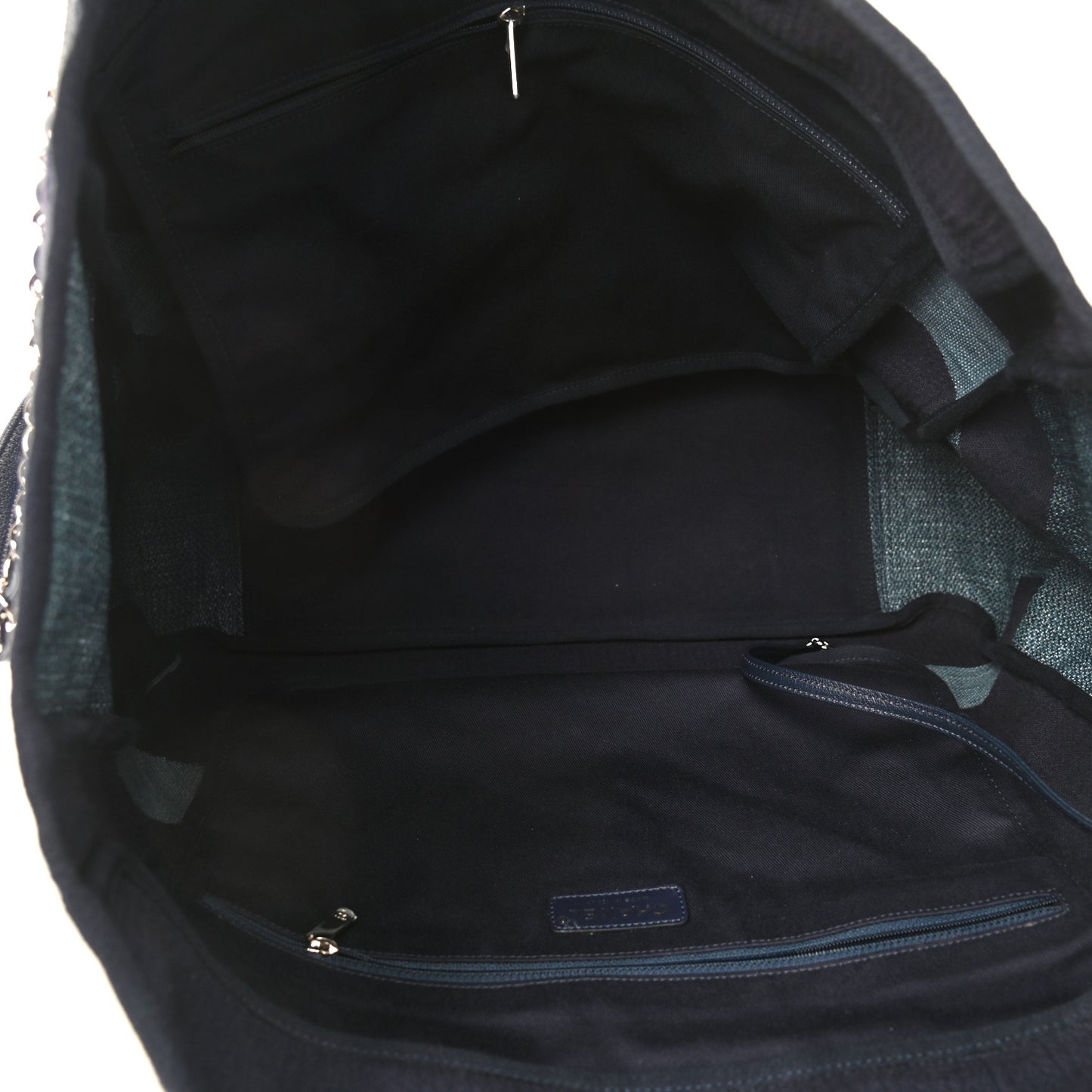 Canvas Large Shopping Tote Dark Blue