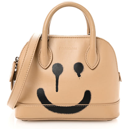 Balenciaga Calfskin Happy Sad XXS Ville Top Handle Bag Light Brown 1 of 10