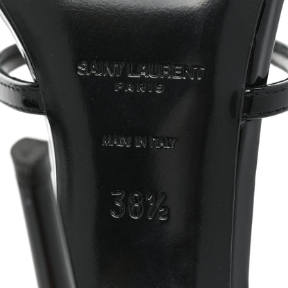 Saint Laurent Calfskin Cassandra 110 Sandals 38.5 Black Gold 6 of 14