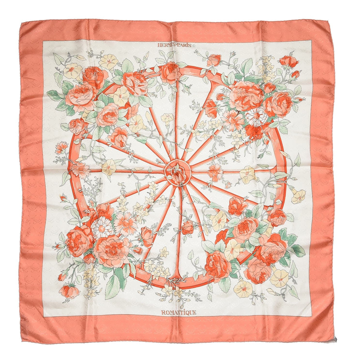 Hermes Jacquard Silk Romantique Scarf 90 1 of 12