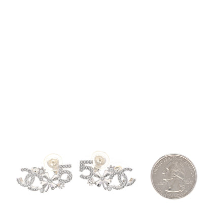 Chanel Crystal Star 5 CC Earrings Silver 2 of 5