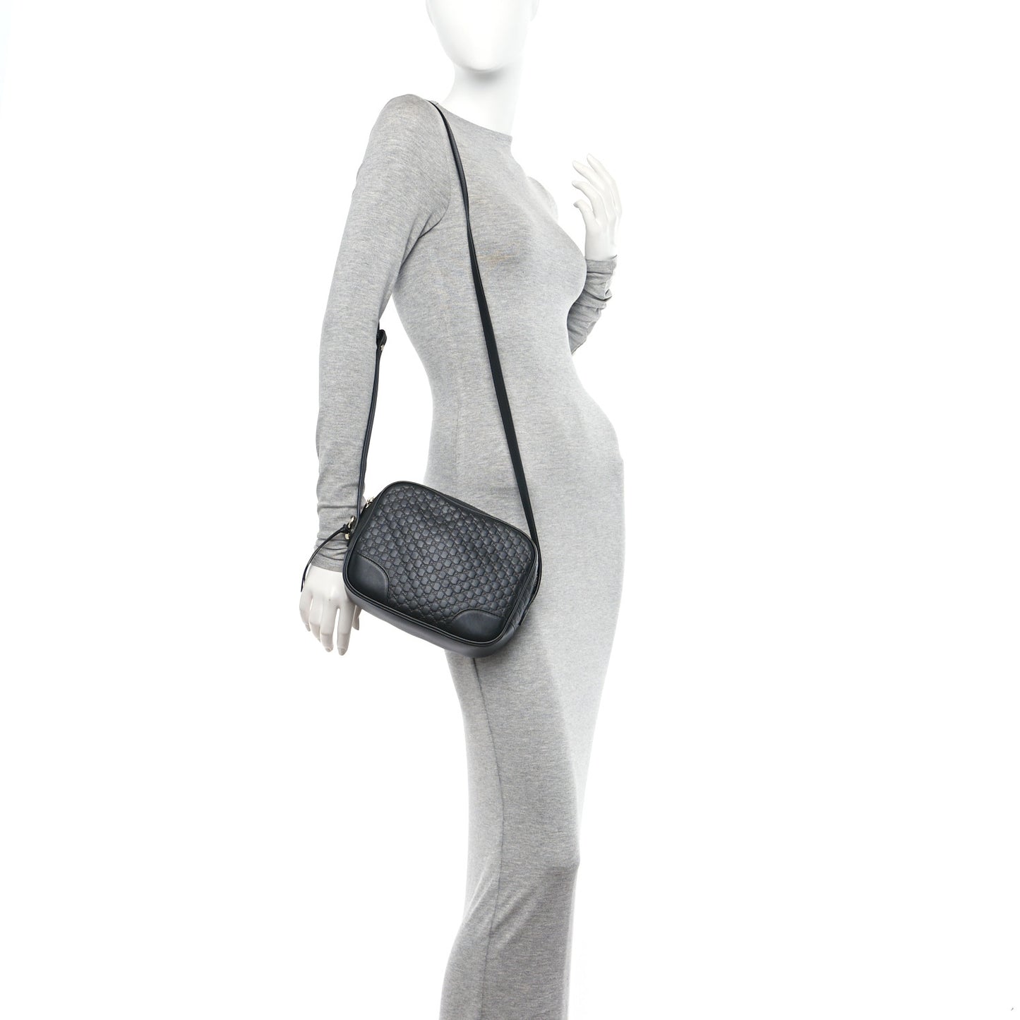 Microguccissima Mini Bree Messenger Bag Black