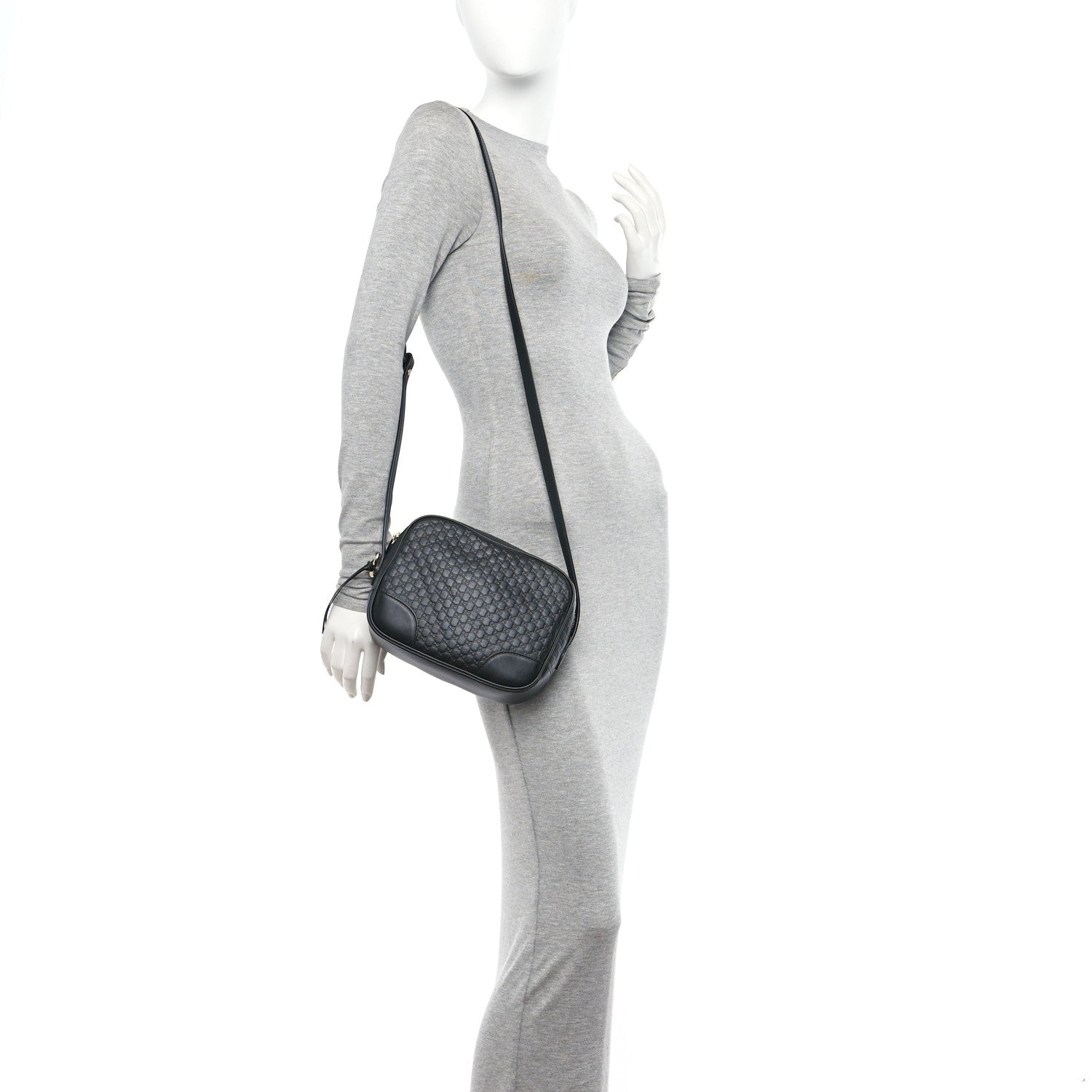Gucci Microguccissima Mini Bree Messenger Bag Black 2 of 10