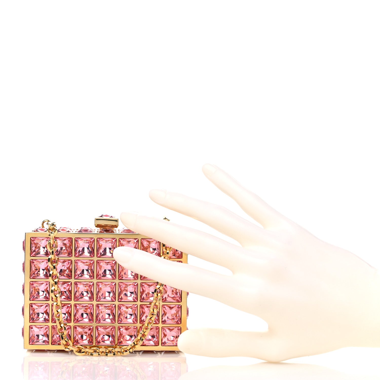 Judith Leiber Austrian Crystal Princess Minaudiere Pink 2 of 12