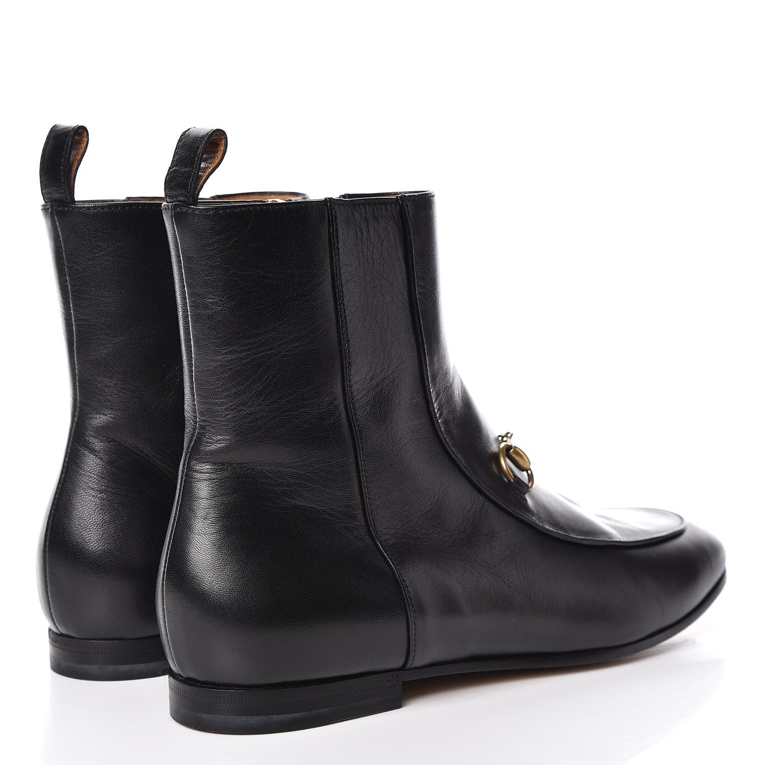 Gucci Malaga Kid Womens Jordaan Ankle Boots 37.5 Black 4 of 9