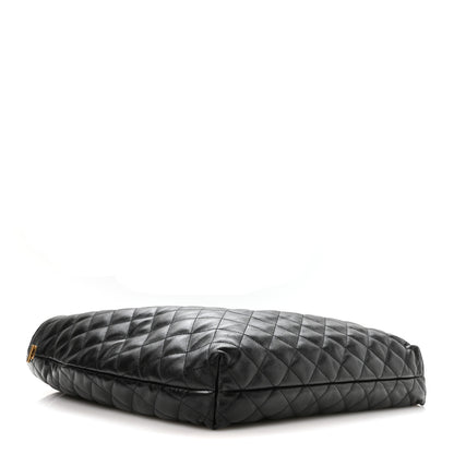Saint Laurent Lambskin Quilted Maxi Icare Shopping Tote Black 4 of 10