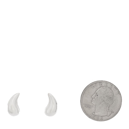 Tiffany Sterling Silver 14mm Elsa Peretti Teardrop Earrings 2 of 4