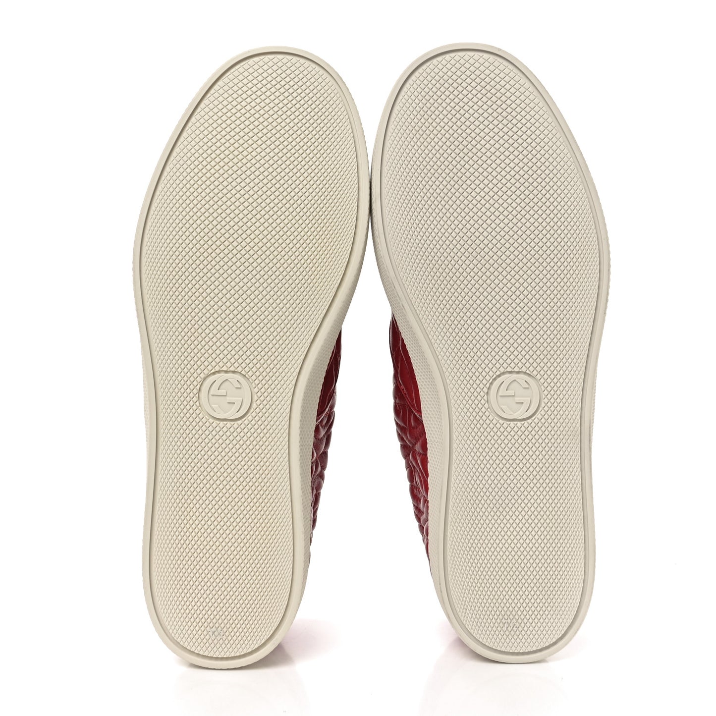 Nappa Web G Rhombus Quilted Mens Slip On Sneakers 7.5 Hibiscus Red Rosso