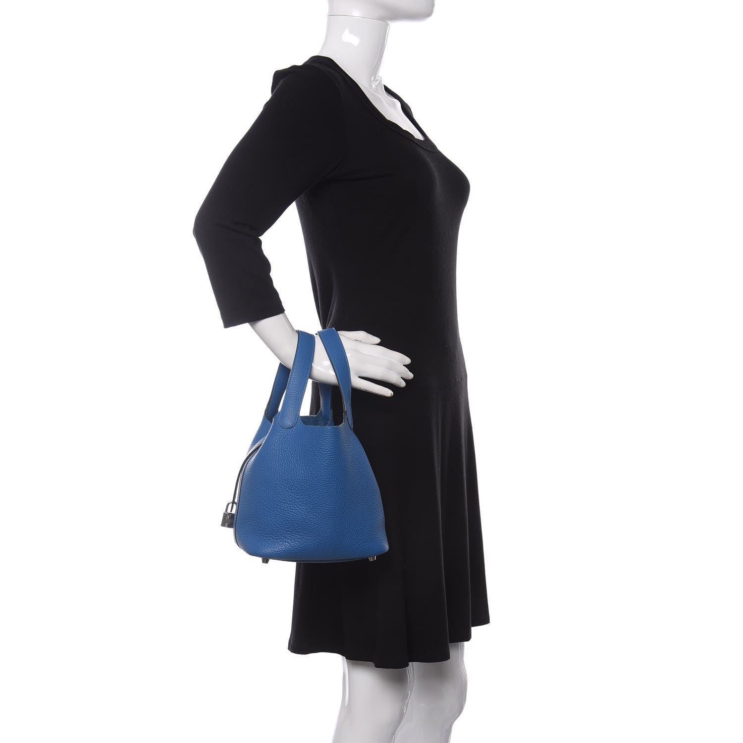 Hermes Taurillon Clemence Picotin Lock 18 PM Mykonos 2 of 11