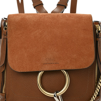 Chloe Suede Calfskin Medium Faye Backpack Tan 7 of 13