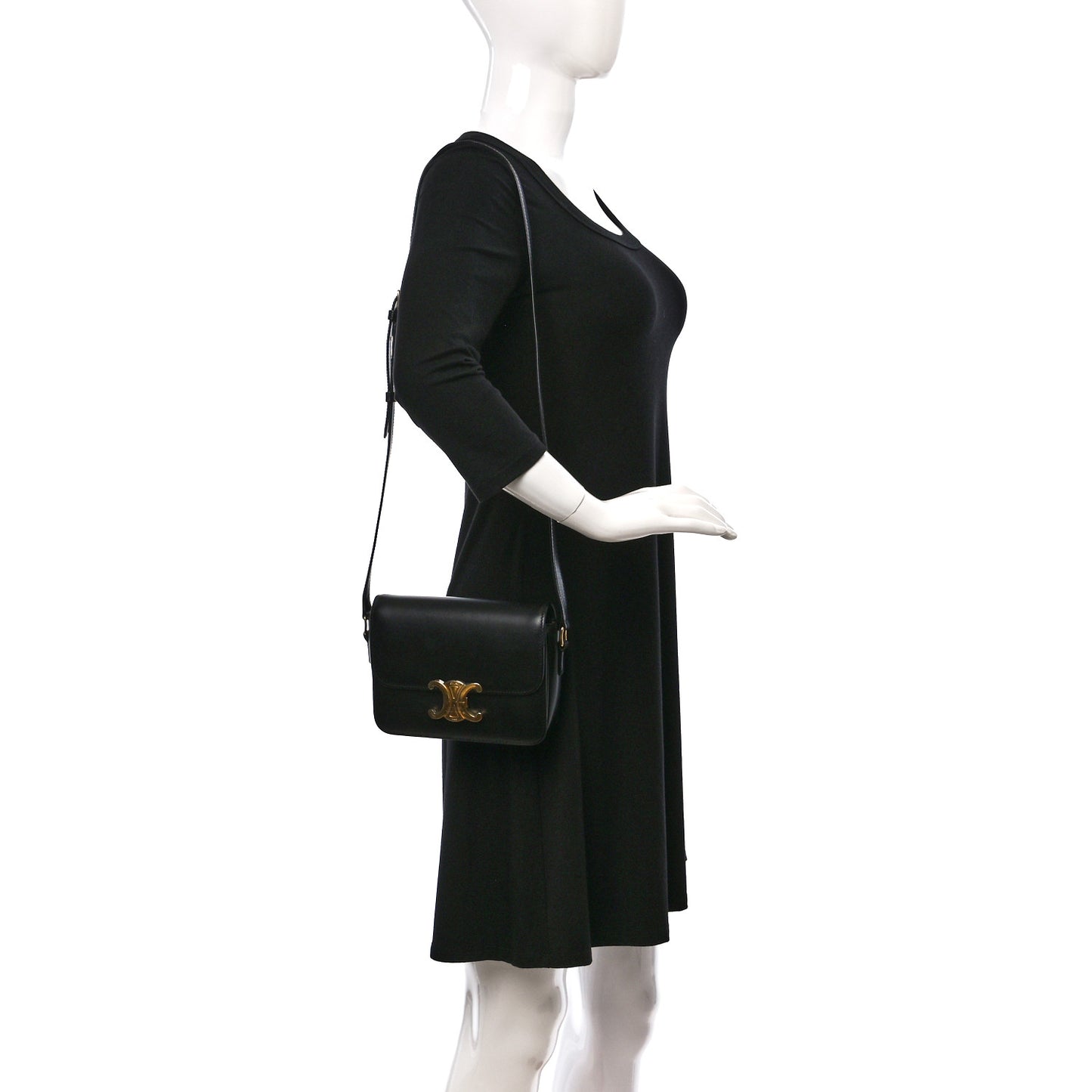 Shiny Calfskin Teen Triomphe Black
