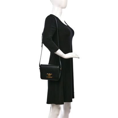 Celine Shiny Calfskin Teen Triomphe Black 2 of 9