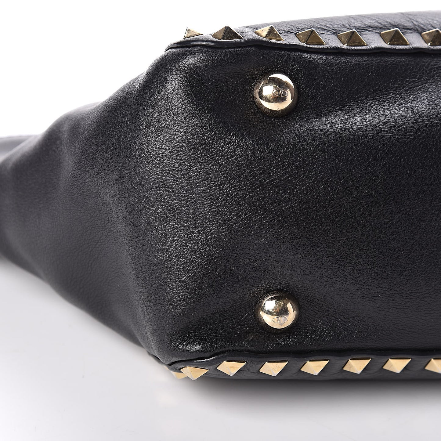 Vitello Small Rockstud Tote Black