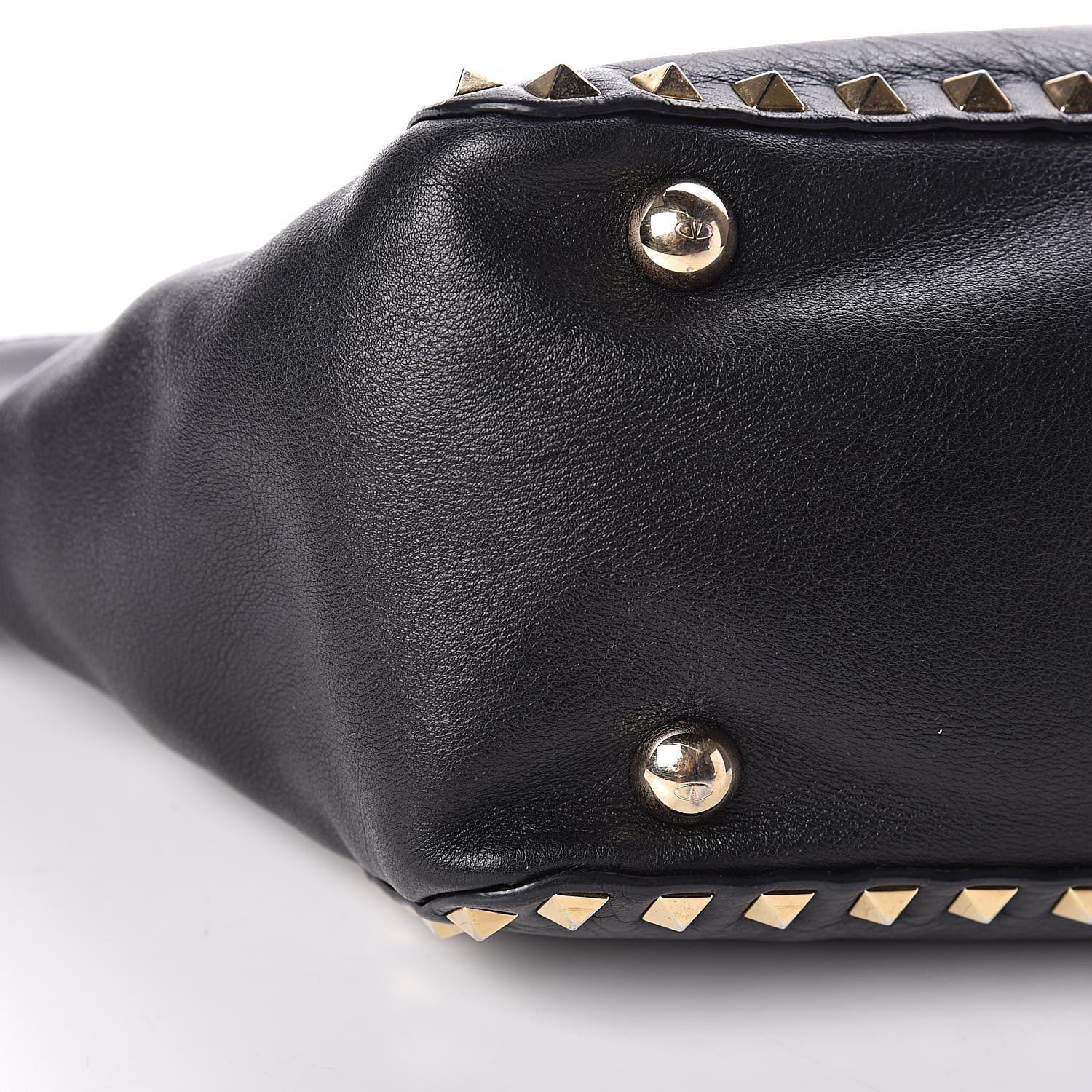 Valentino Garavani Vitello Small Rockstud Tote Black 5 of 13