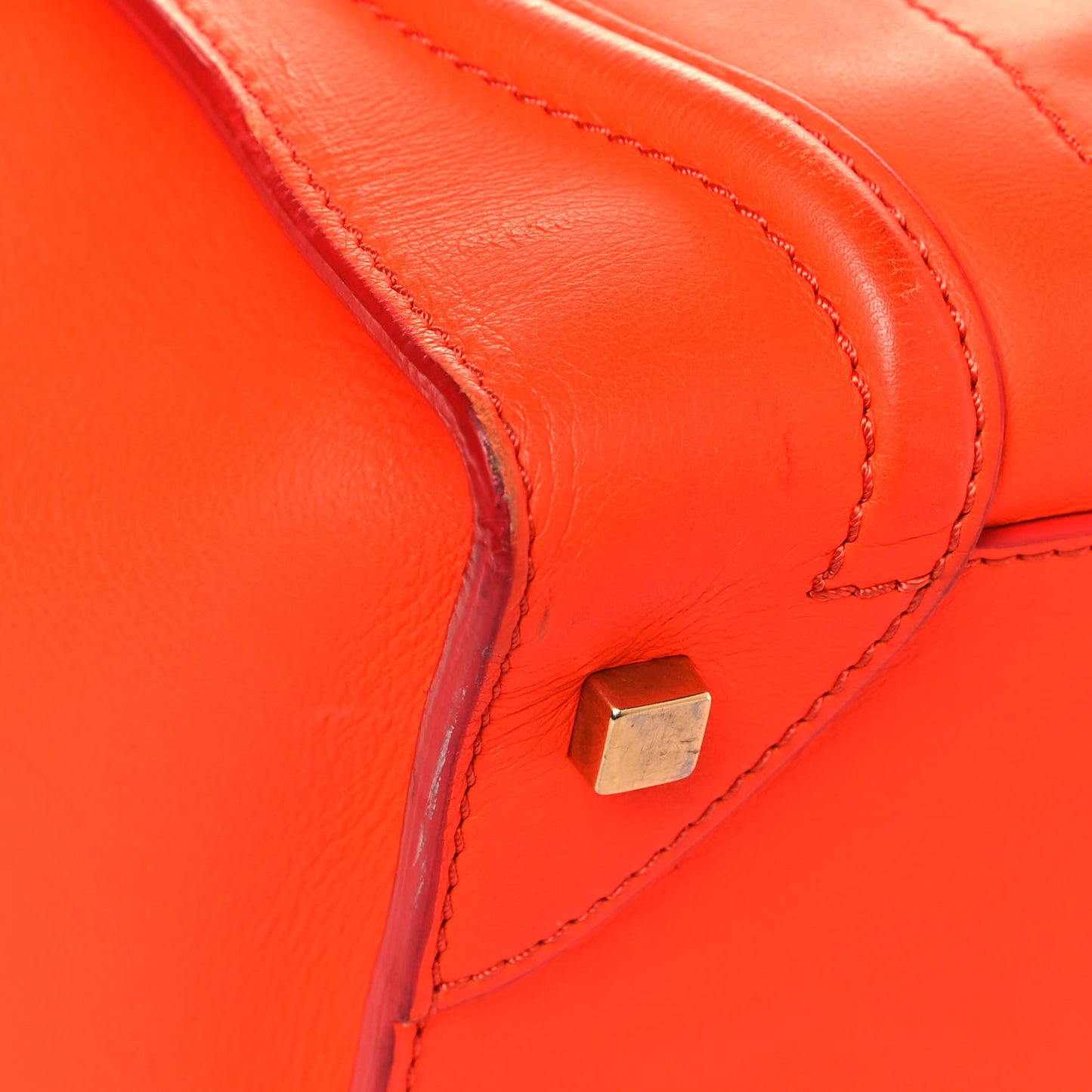 Smooth Calfskin Mini Luggage Orange