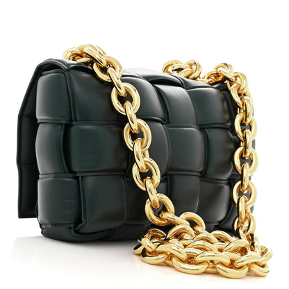 Bottega Veneta Lambskin Maxi Intreccio Padded Chain Cassette Crossbody Bag Inkwell 3 of 10