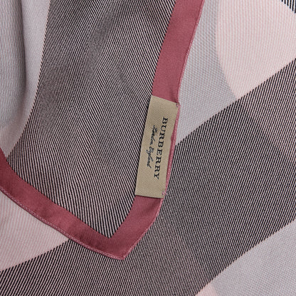 Burberry Silk Giant Check Scarf Pink 4 of 5
