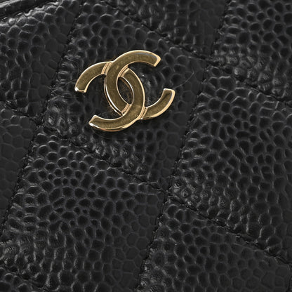 Chanel Caviar Quilted Zip Coin Purse Black 8 of 9