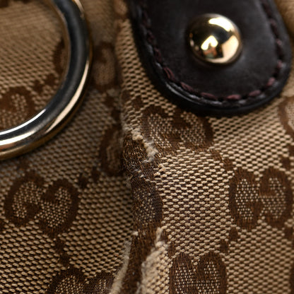 Gucci Monogram Medium Sukey Top Handle Dark Brown 27 of 28