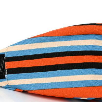 Prada Canvas Baiadera Stripe Wristlet Pouch Arancio 10 of 11