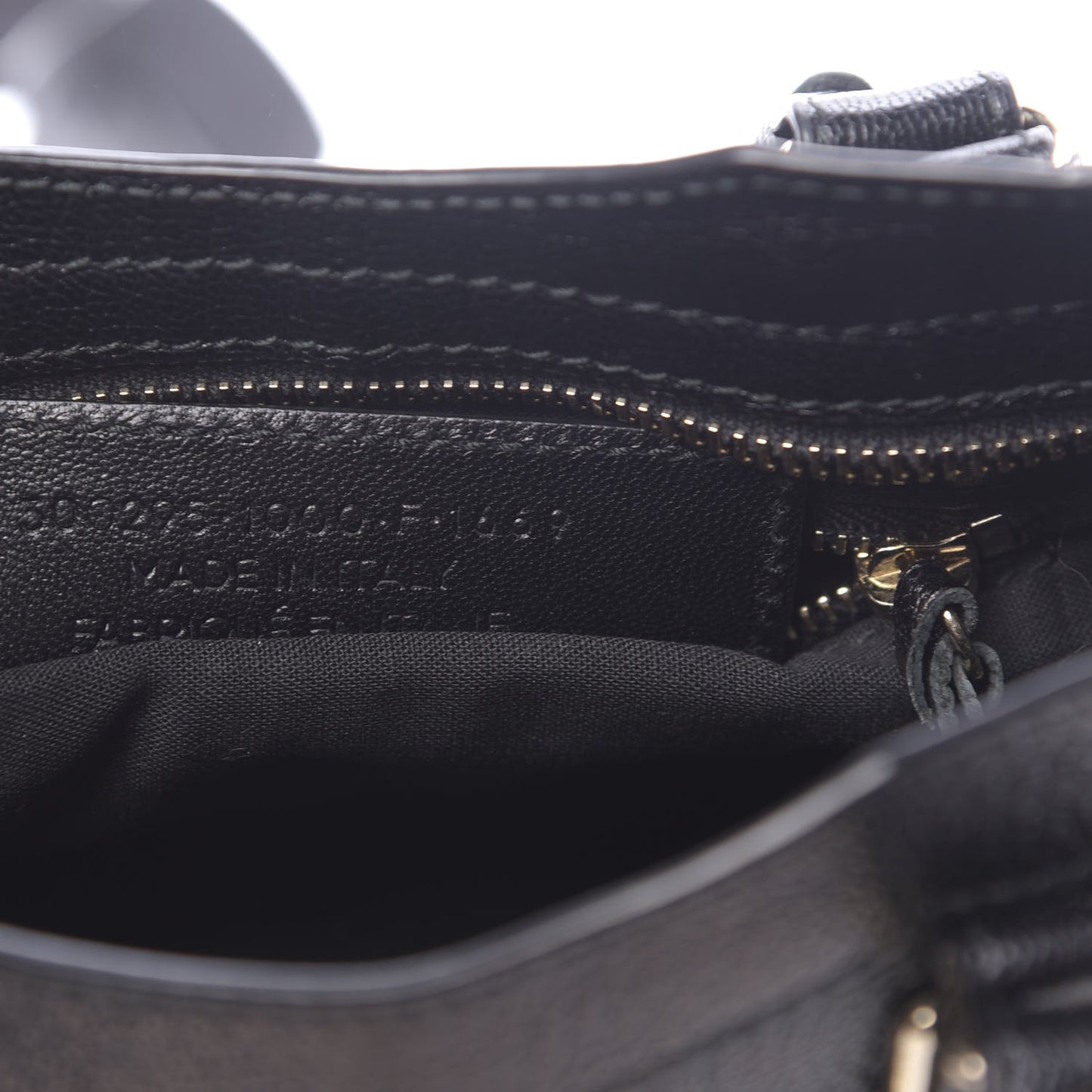 Chevre Gold Metallic Edge Hardware Mini City Black