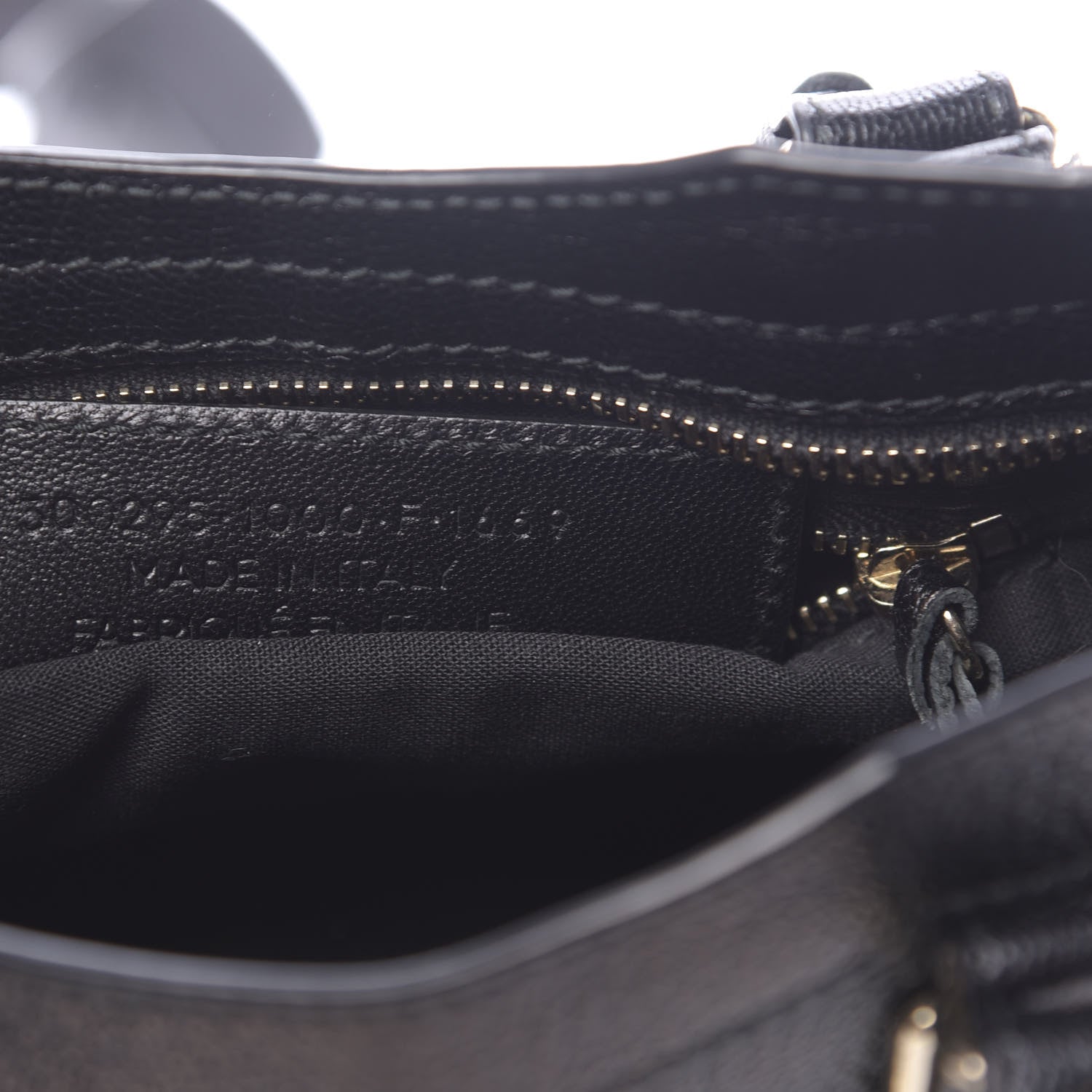 Balenciaga Chevre Gold Metallic Edge Hardware Mini City Black 7 of 10