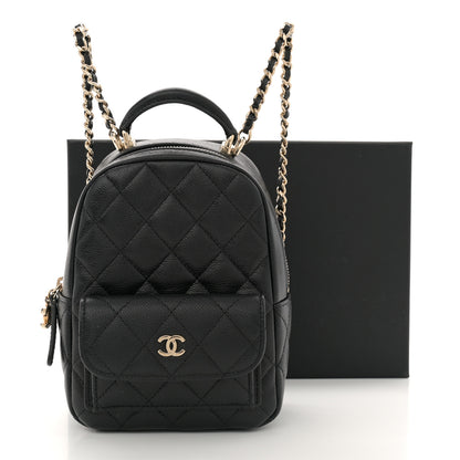 Chanel Caviar Quilted CC Mini Classic Backpack Black 11 of 11