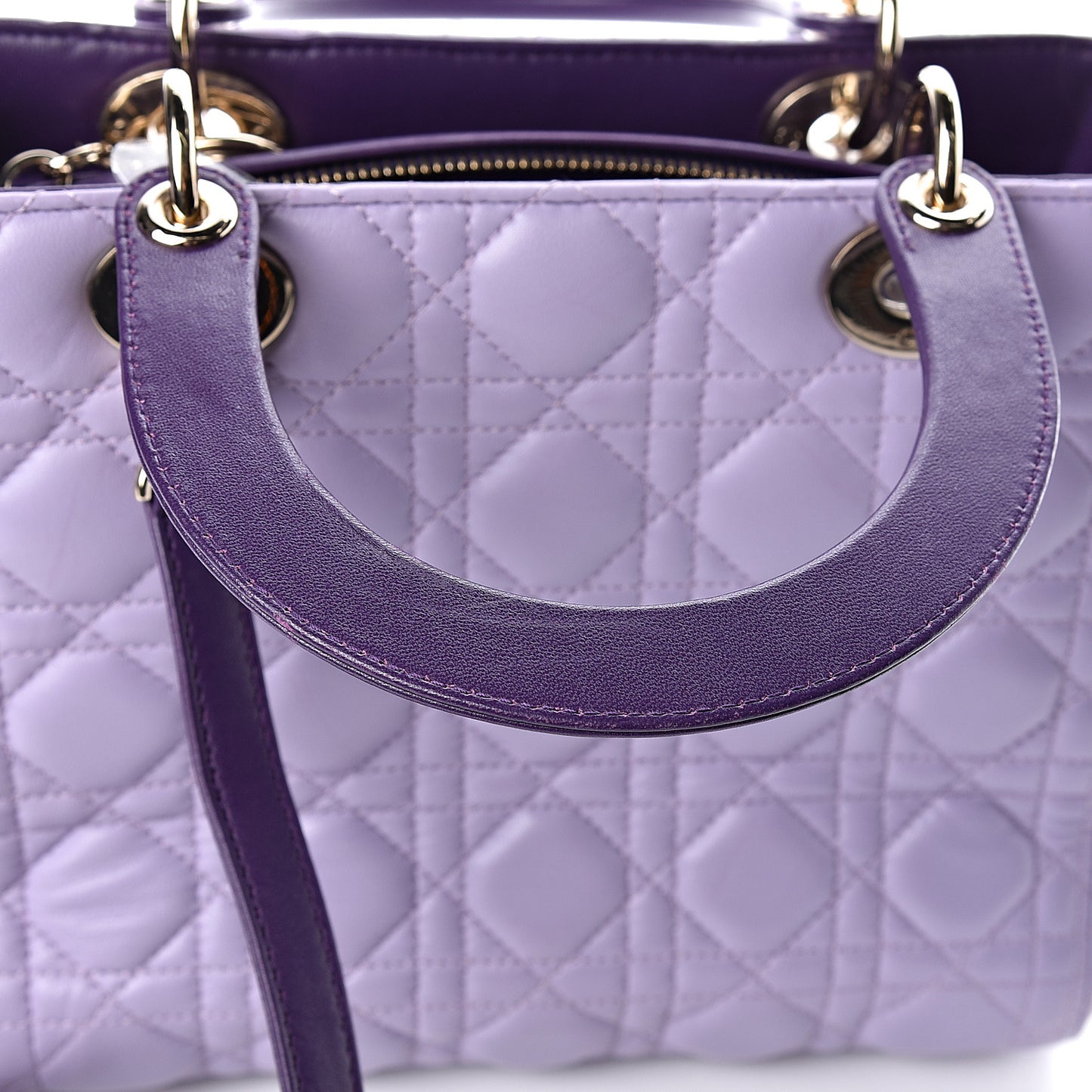 Lambskin Cannage Medium Tri-Color Lady Dior