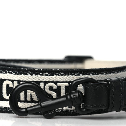 Christian Dior Canvas Embroidered Shoulder Strap Black 2 of 7