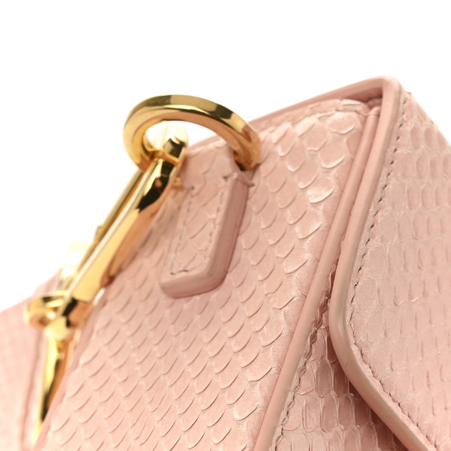 Snakeskin 30 Montaigne Box Bag Rose Clair