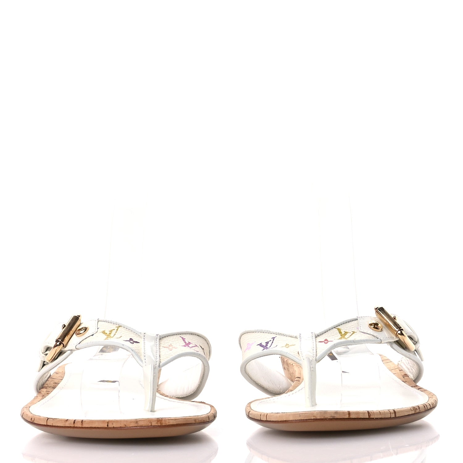 靴 Vintage Louis Vuitton Multicolor sandals Louis Vuitton Y2K Murakami Multicolor LV Monogram Mule Slide