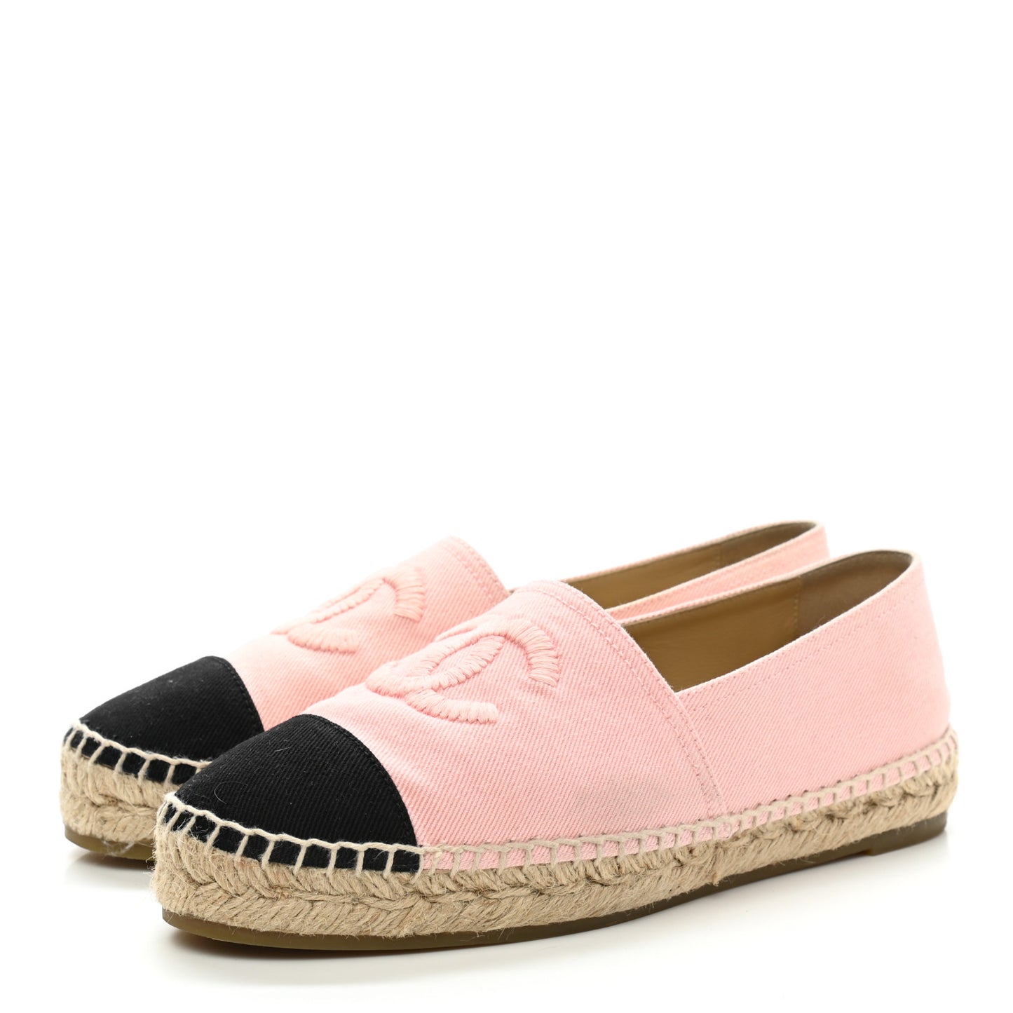 Denim Toile CC Espadrilles 39 Pink Black
