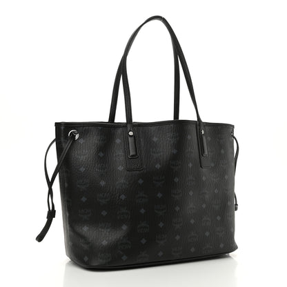 MCM Visetos Medium Liz Reversible Shopper Tote Black 2 of 16