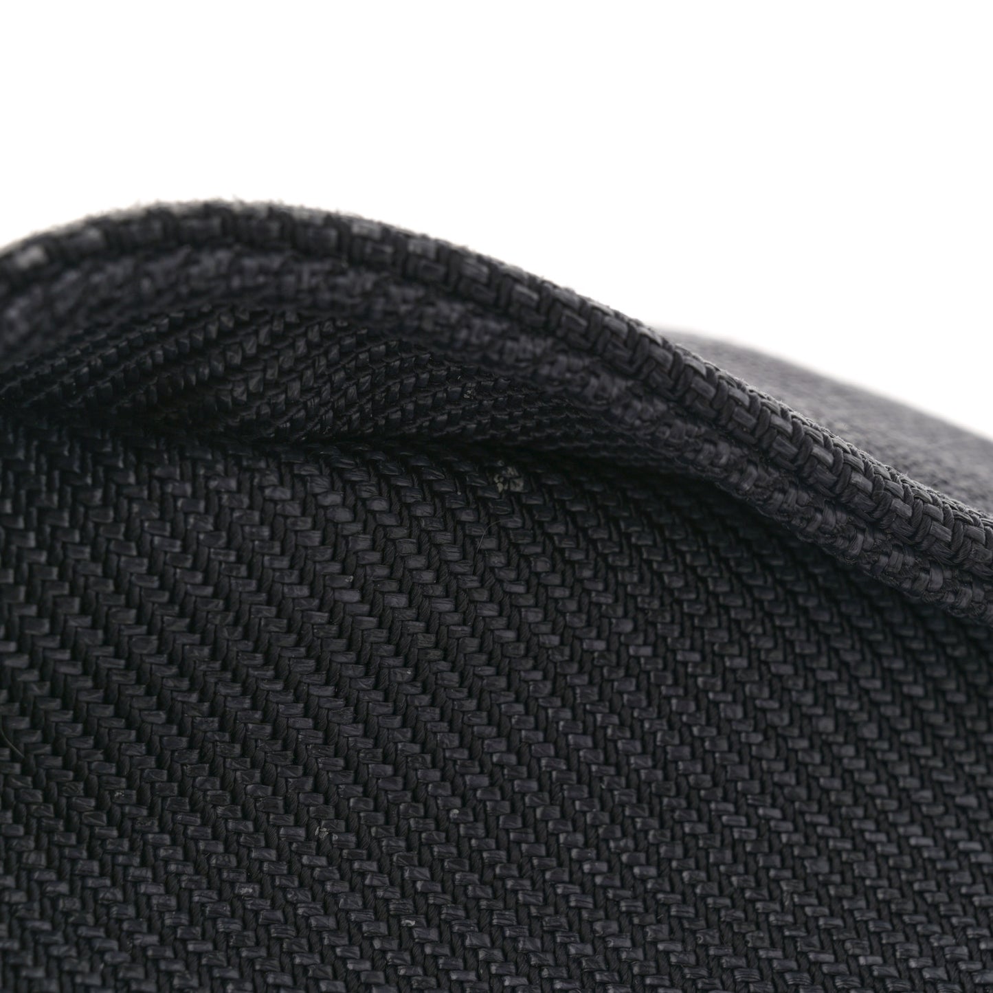 Woven Straw Raffia Medium Deauville Tote Black