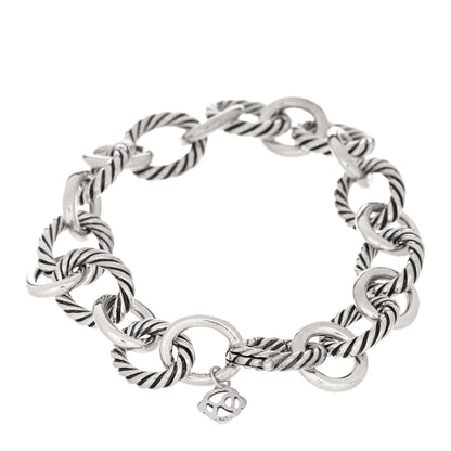 David Yurman Sterling Silver 12mm Large Oval Link Bracelet 2 of 3