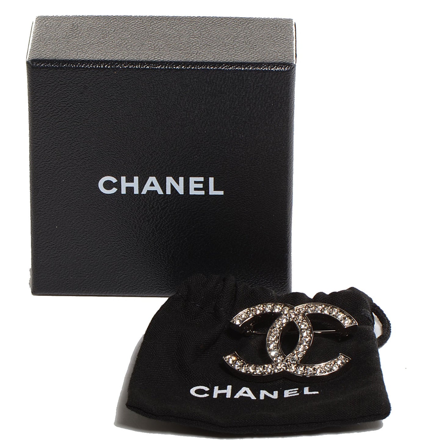Crystal CC Brooch Silver