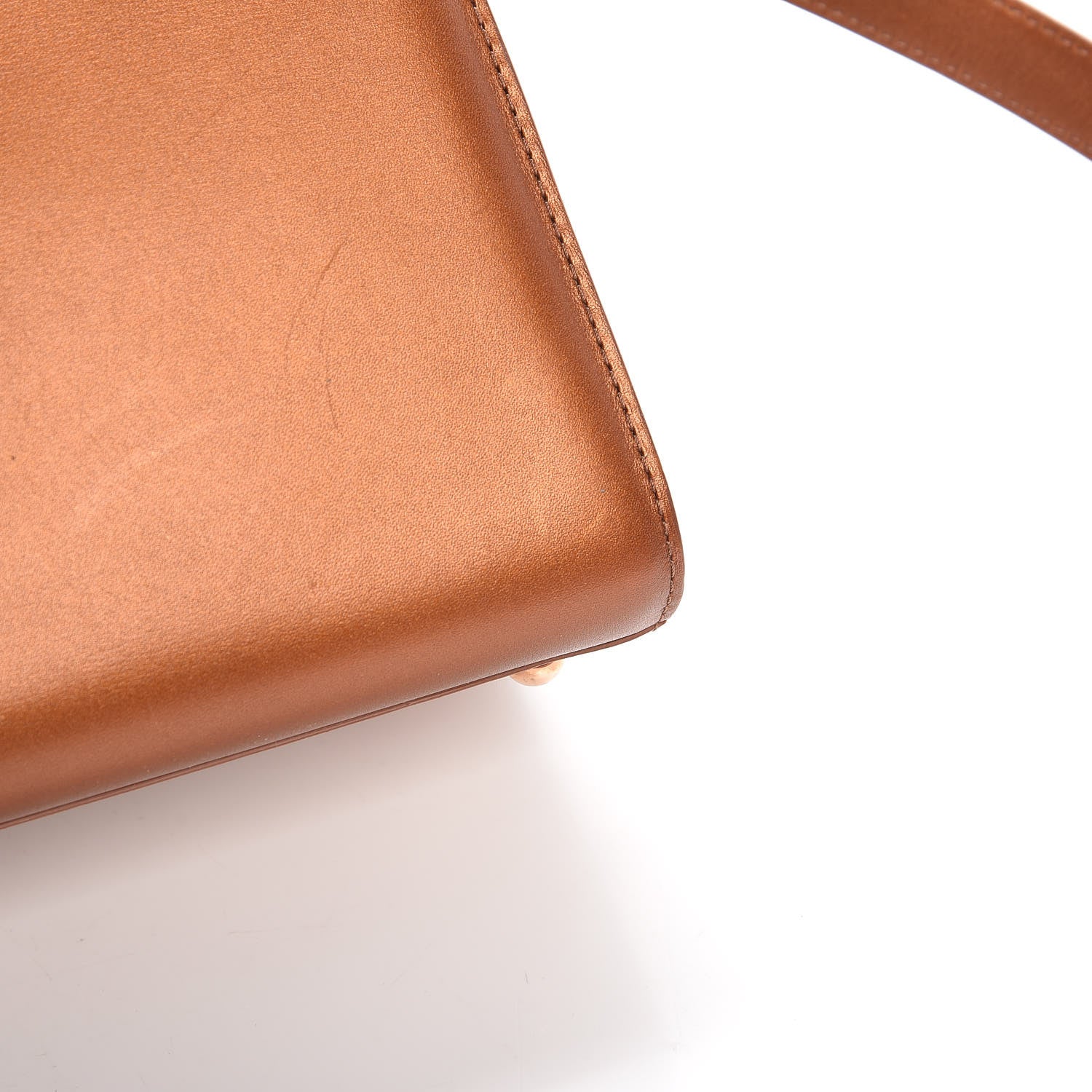 Delvaux Metallic Calfskin Mini Brillant Satchel Camel 12 of 16