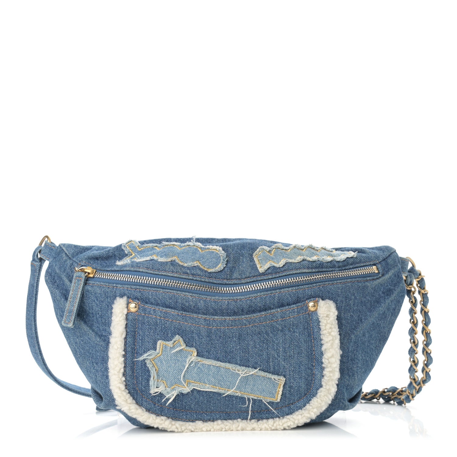 Chanel Denim Sherling Egyptian Waist Bag Blue 1 of 12