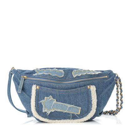 Chanel Denim Sherling Egyptian Waist Bag Blue 1 of 12