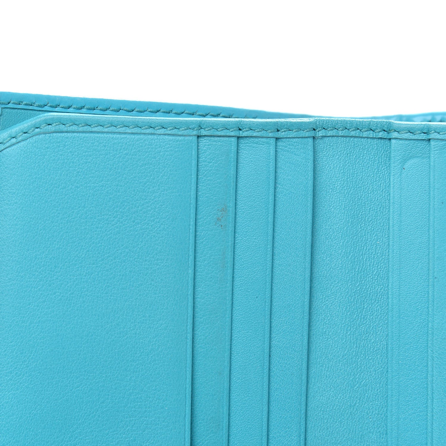 Gucci Shade Lux Calfskin Swarovski Crystal Mini GG Sparkling French Flap Wallet Turquoise 12 of 12