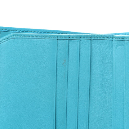 Gucci Shade Lux Calfskin Swarovski Crystal Mini GG Sparkling French Flap Wallet Turquoise 12 of 12