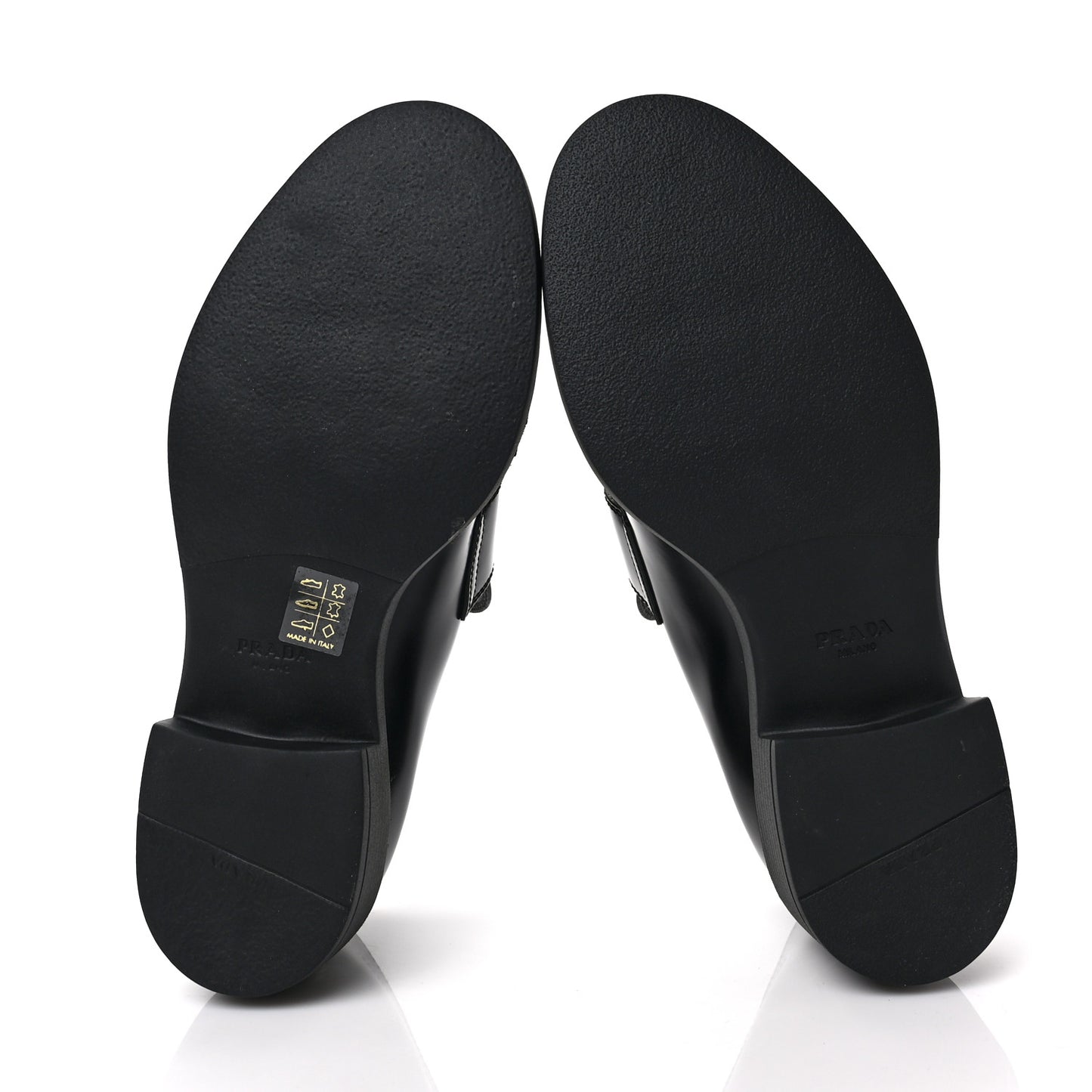 Spazzolato Metal Triangle Logo 50mm Loafers 39.5 Black