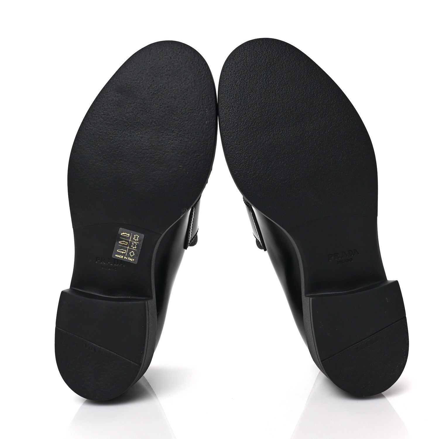 Prada Spazzolato Metal Triangle Logo 50mm Loafers 39.5 Black 5 of 8