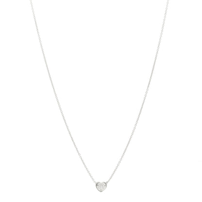 Roberto Coin 18K White Gold Diamond Heart Pendant Necklace 1 of 5