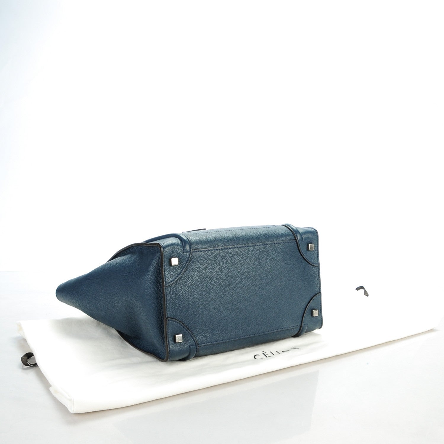 Celine Drummed Calfskin Mini Luggage Orage 4 of 8