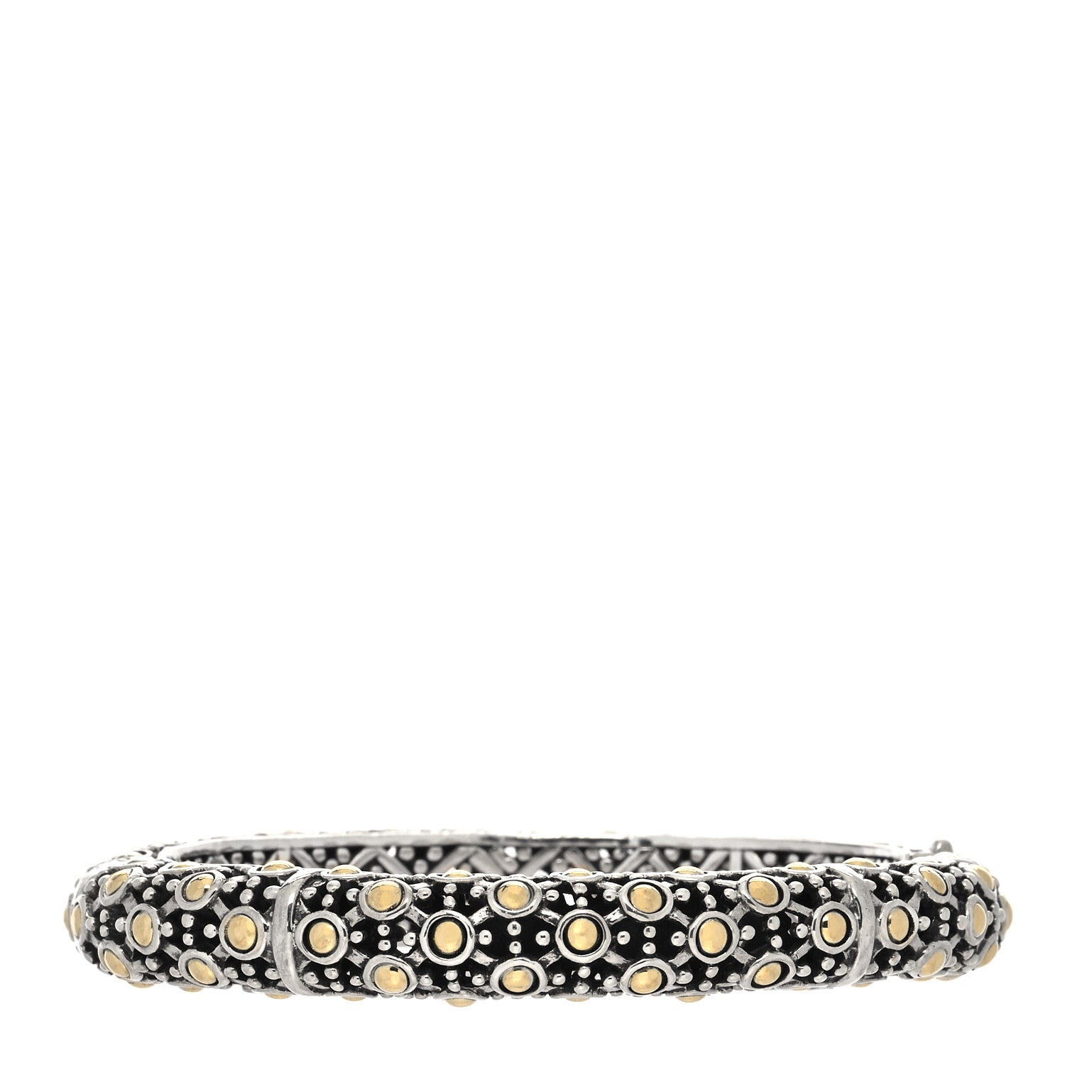 John Hardy Sterling Silver 18K Yellow Gold Jaisalmer Bangle Bracelet 1 of 5